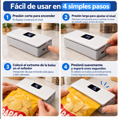 Mini sellador de bolsas